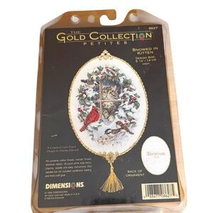 The Gold Collection Petites Snowed In Kitten Cross Stitch Kit 18 Count NWT